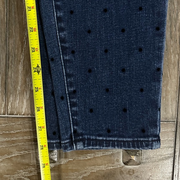 Talbots Flawless Dark Blue Polka Dot Jeans - Picture 9 of 11